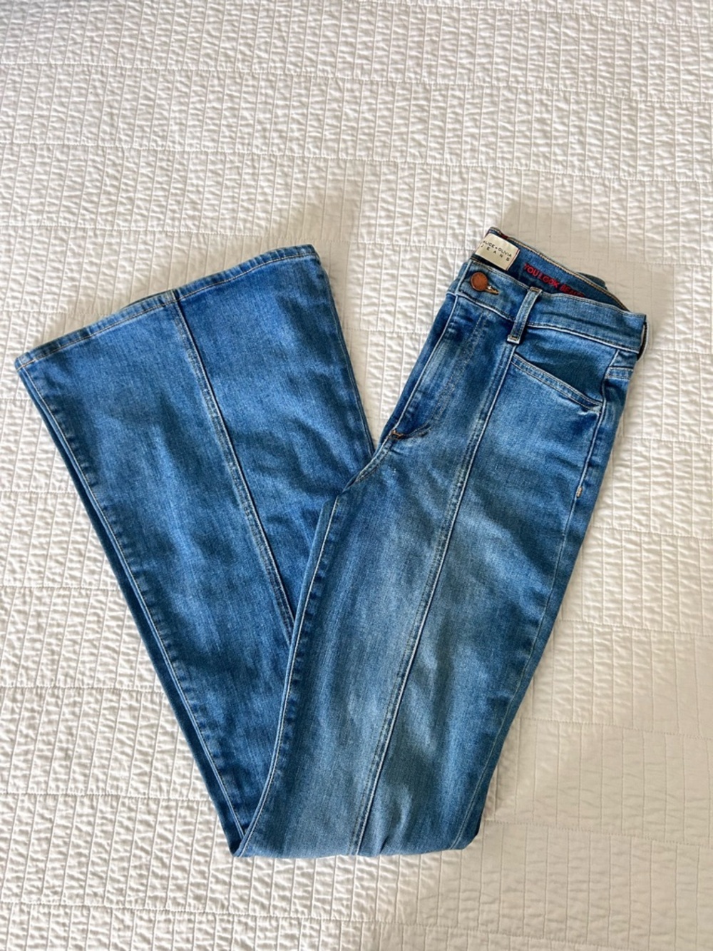 Alice and Olivia Dylan High Waist Wide Leg Jeans in Lovetrain